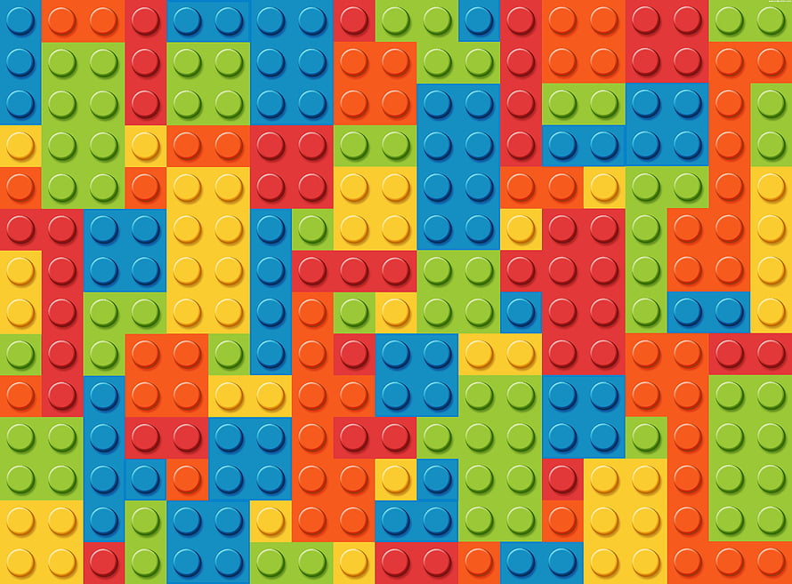 Colorful Lego Brick Pattern Background with Vibrant Red Blue Green and Yellow Blocks HD wallpaper