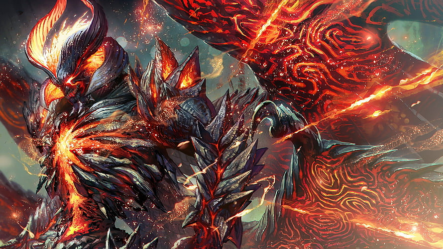 Devil May Cry 5 Dante Sin Devil Trigger Fiery Demon Transformation HD wallpaper