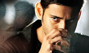 Mahesh Babu Intense Close-Up Portrait with Dramatic Lighting and Shadow HD wallpaper
