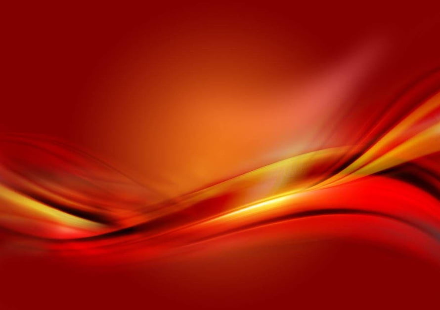 Vibrant Abstract Red and Gold Flowing Waves Digital Art Background HD wallpaper