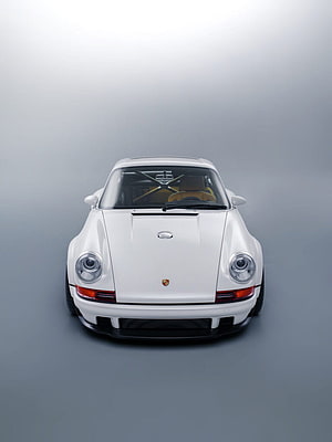 White Porsche 911 Singer DLS Front View Studio Shot HD phone wallpaper
