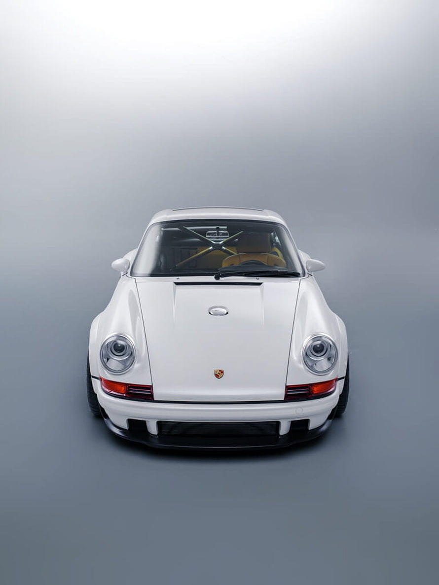 White Porsche 911 Singer DLS Front View Studio Shot HD phone wallpaper