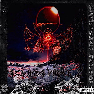 Eclipse Phonk 2 Album Cover Featuring Dark Grim Reaper and Red Eclipse HD phone wallpaper