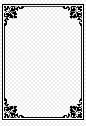 Elegant Black and White Floral Corner Frame with Ornate Scrollwork Design HD phone wallpaper