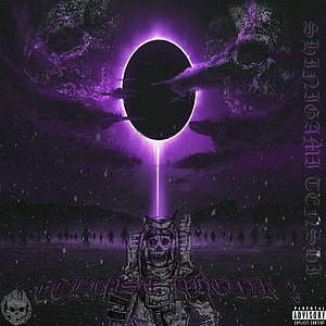 Eclipse Phonk 3 Album Artwork Featuring Skull Astronaut and Purple Solar Eclipse HD phone wallpaper