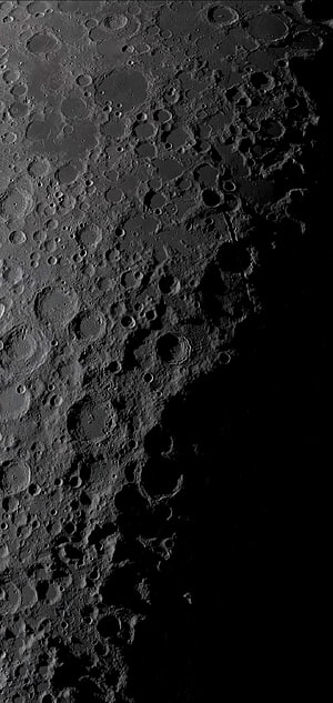 Cratered Lunar Surface in High Contrast Black and White Space Photography HD phone wallpaper