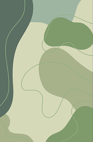 Sage Green Abstract Organic Shapes with Flowing Line Art Minimalist Design HD phone wallpaper