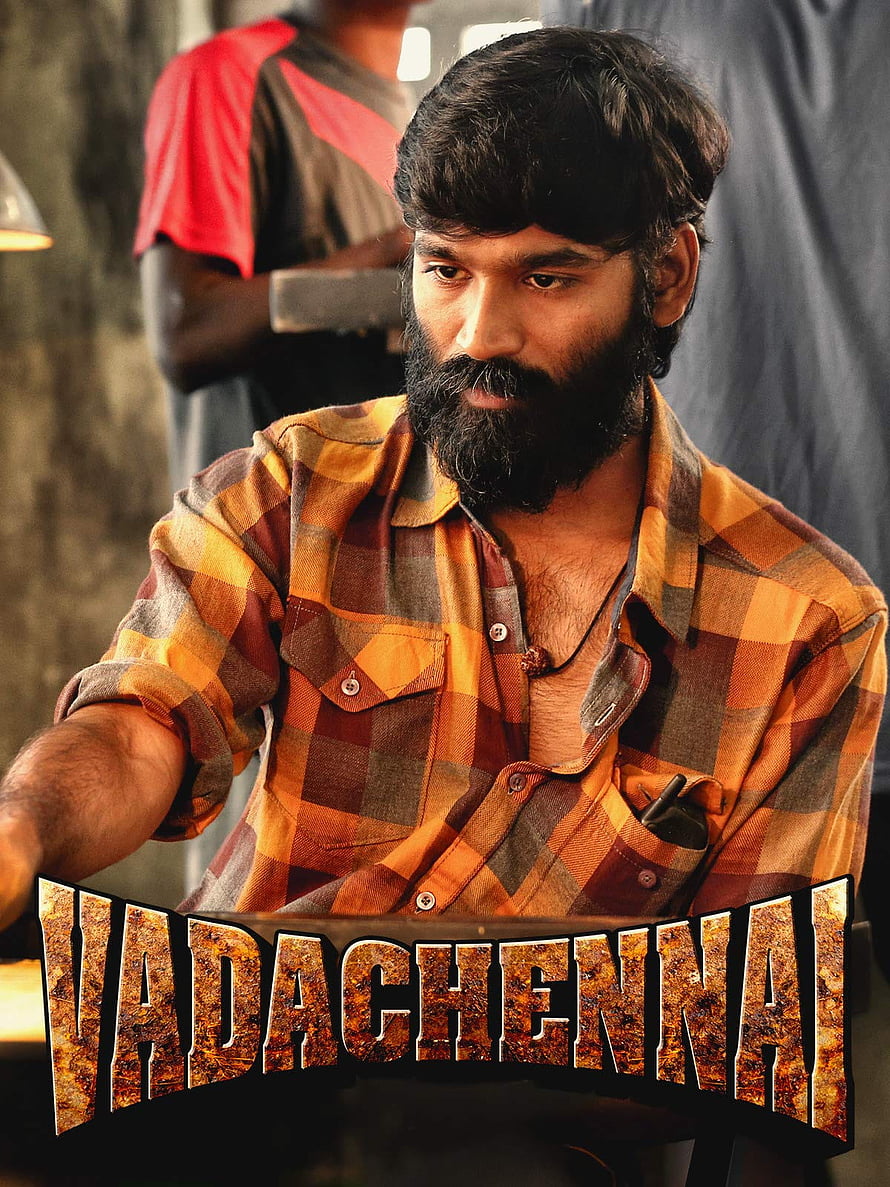 Vada Chennai Movie Poster Featuring Vetrimaran in Plaid Shirt HD phone wallpaper