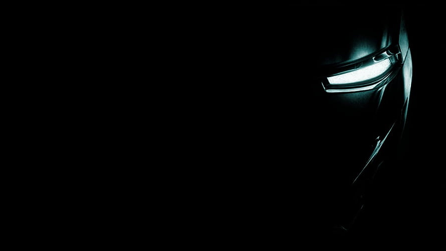 Iron Man Helmet Close-Up in Dark Cinematic Lighting HD wallpaper