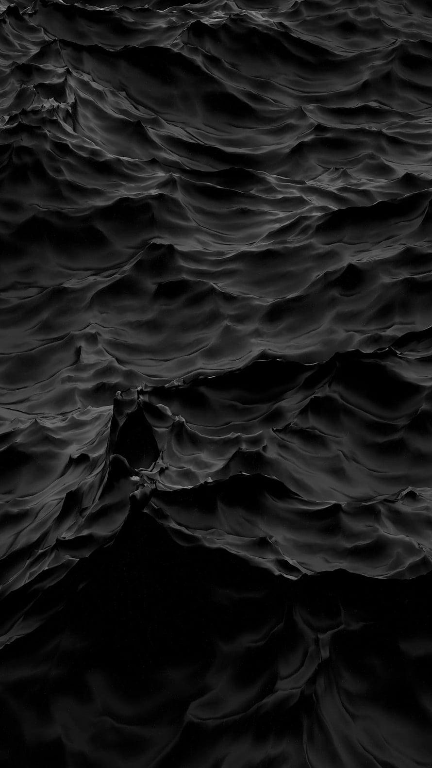 Dark rippling water surface with deep black waves and moody abstract texture HD phone wallpaper
