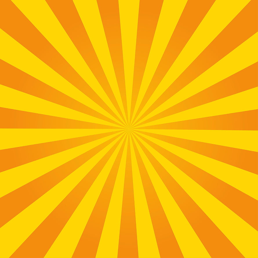 Vibrant Orange and Yellow Radial Sunburst Pattern with Geometric Rays HD phone wallpaper