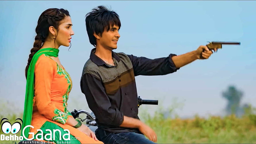 Couple Riding Motorcycle in Open Field with Pistol HD wallpaper