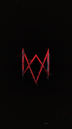 Watch Dogs Legion Glitch Art Logo on Black Background HD phone wallpaper