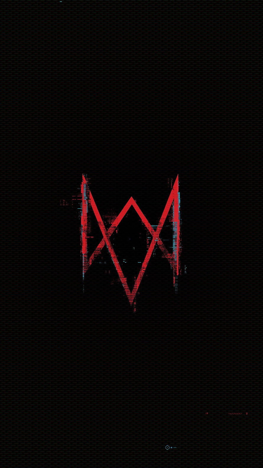 Watch Dogs Legion Glitch Art Logo on Black Background HD phone wallpaper