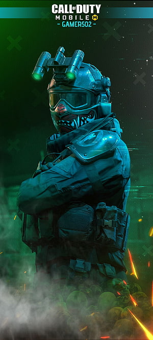 Call of Duty Mobile Operator in Tactical Gear with Night Vision and Skull Mask HD phone wallpaper