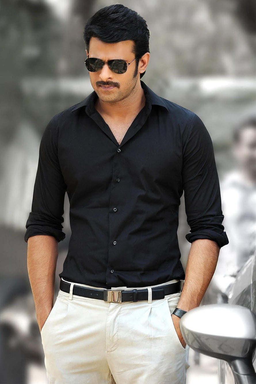 Prabhas in Black Shirt and Sunglasses HD phone wallpaper