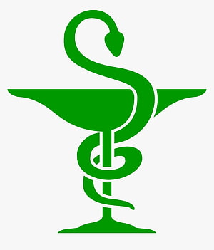 Green Caduceus and Mortar Pharmacy Logo Icon on White Background HD phone wallpaper