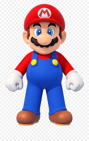 Mario Character Render in Classic Red Cap and Blue Overalls HD phone wallpaper