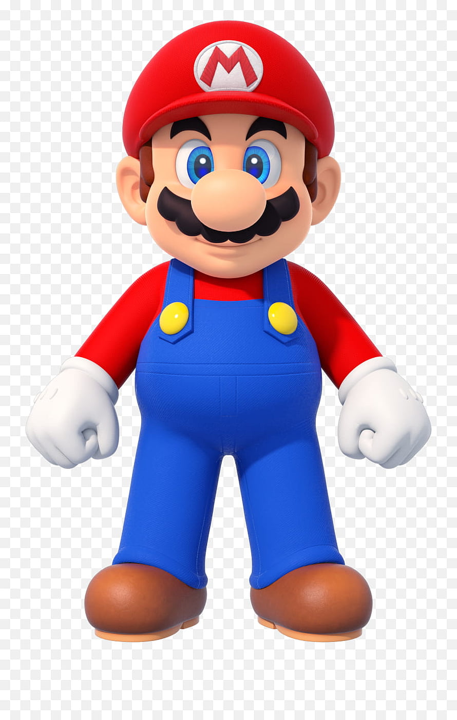 Mario Character Render in Classic Red Cap and Blue Overalls HD phone wallpaper