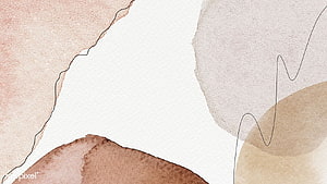 Minimalist Abstract Watercolor Shapes in Warm Earth Tones with Fine Line Art HD wallpaper