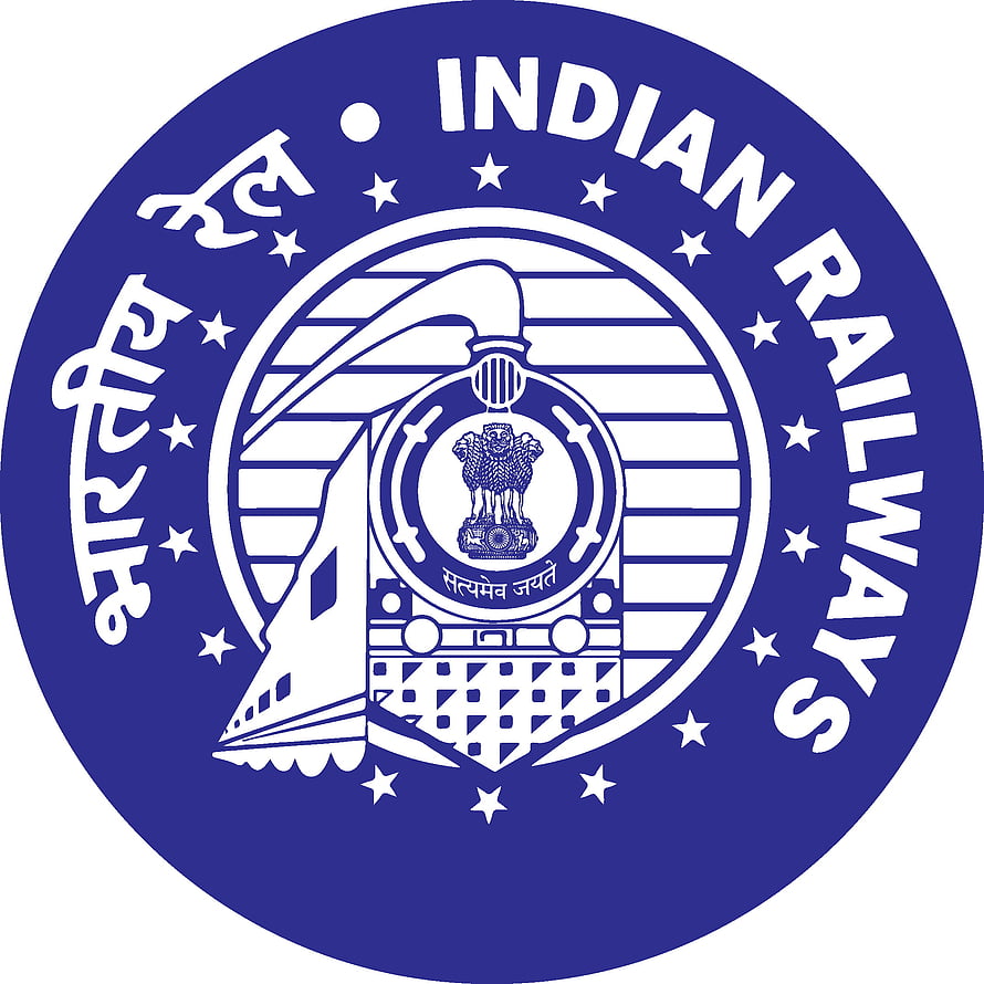 Indian Railways Official Emblem with National Emblem and High-Speed Train Silhouette HD phone wallpaper