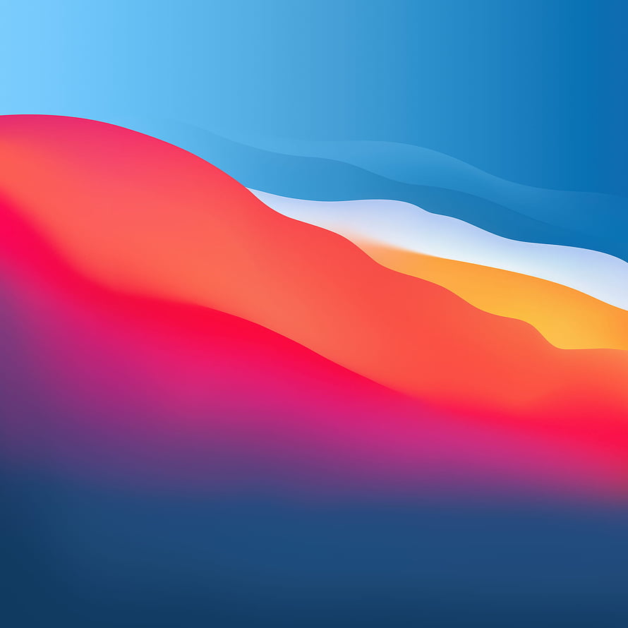 macOS Big Sur Abstract Gradient Landscape with Flowing Waves and Vibrant Sunset Colors HD phone wallpaper