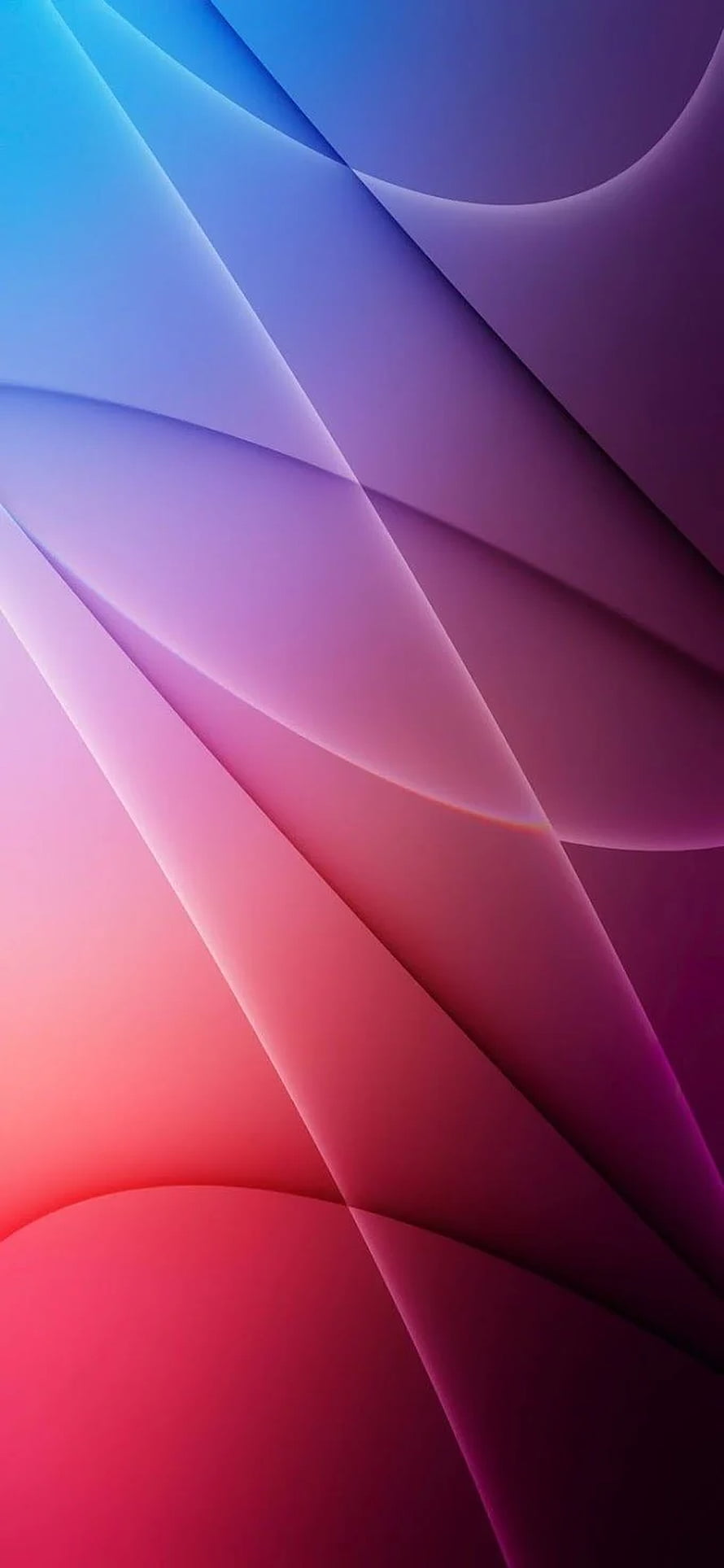 Abstract Gradient Waves in Blue, Pink, and Purple for Minimalist Desktop Background HD phone wallpaper