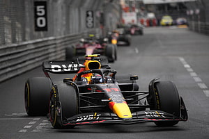Sergio Perez Red Bull Racing Formula 1 Car Leading Monaco Grand Prix Race HD wallpaper