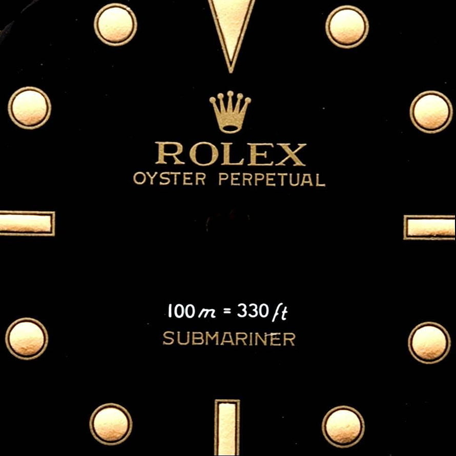 Rolex Submariner Oyster Perpetual Black Dial with Gold Markers Close-Up HD phone wallpaper