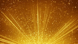 Radiant Golden Light Rays and Sparkling Particles Abstract Background HD wallpaper
