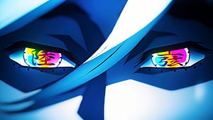 Demon Slayer Upper Moon Demon Doma Close-Up Eyes with Kanji HD wallpaper