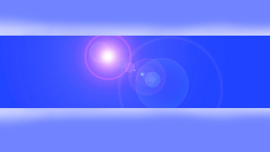 Abstract Blue Gradient Banner with Soft Lens Flare and Minimalist Geometric Bands HD wallpaper