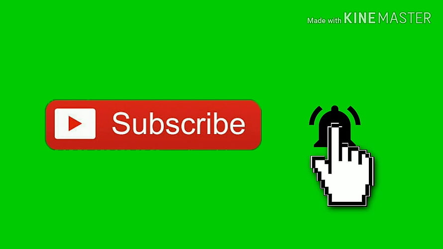 YouTube Subscribe Button and Notification Bell Icon on Green Screen Background HD wallpaper