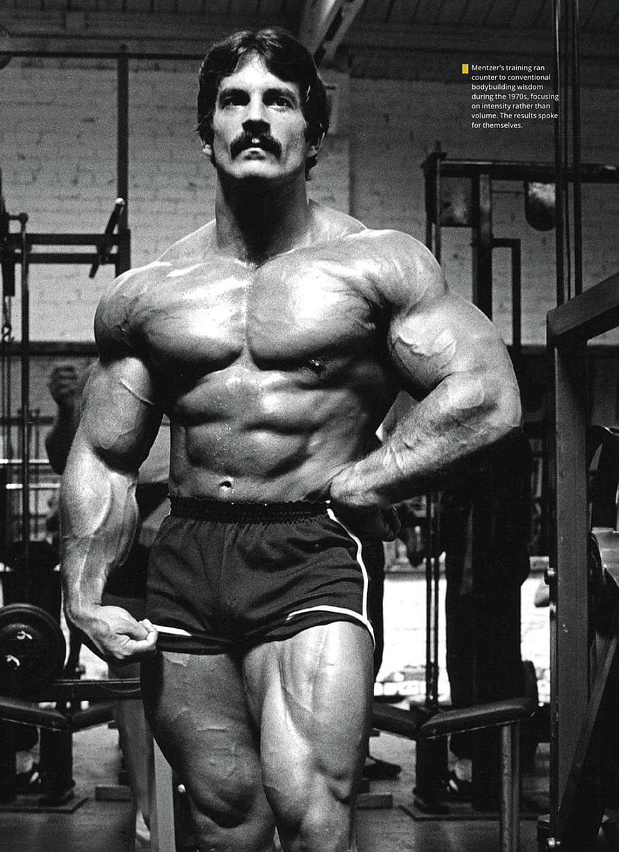 Mike Mentzer Vintage Black and White Bodybuilding Portrait in Gym HD phone wallpaper