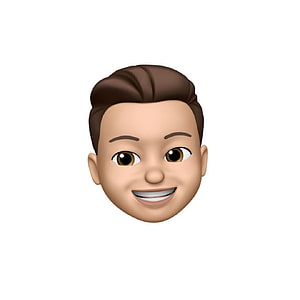 3D Memoji Boy Face with Brown Hair and Warm Smile on White Background HD phone wallpaper