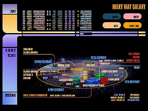 Star Trek Milky Way Galaxy Map with Quadrants and Starfleet Locations HD wallpaper