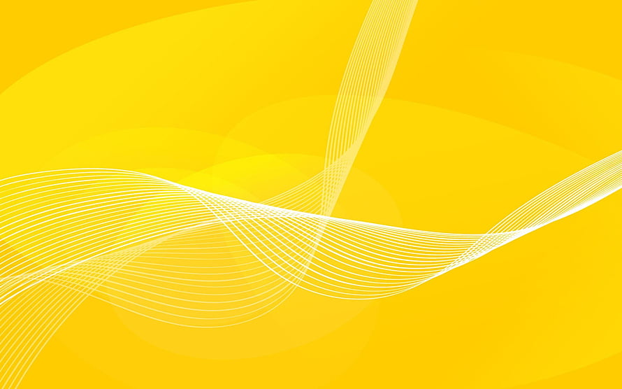 Vibrant Yellow Abstract Wave Pattern with Flowing White Lines HD wallpaper