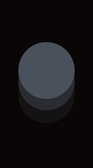 Minimalist 3D Dark Grey Cylinder on Black Background HD phone wallpaper