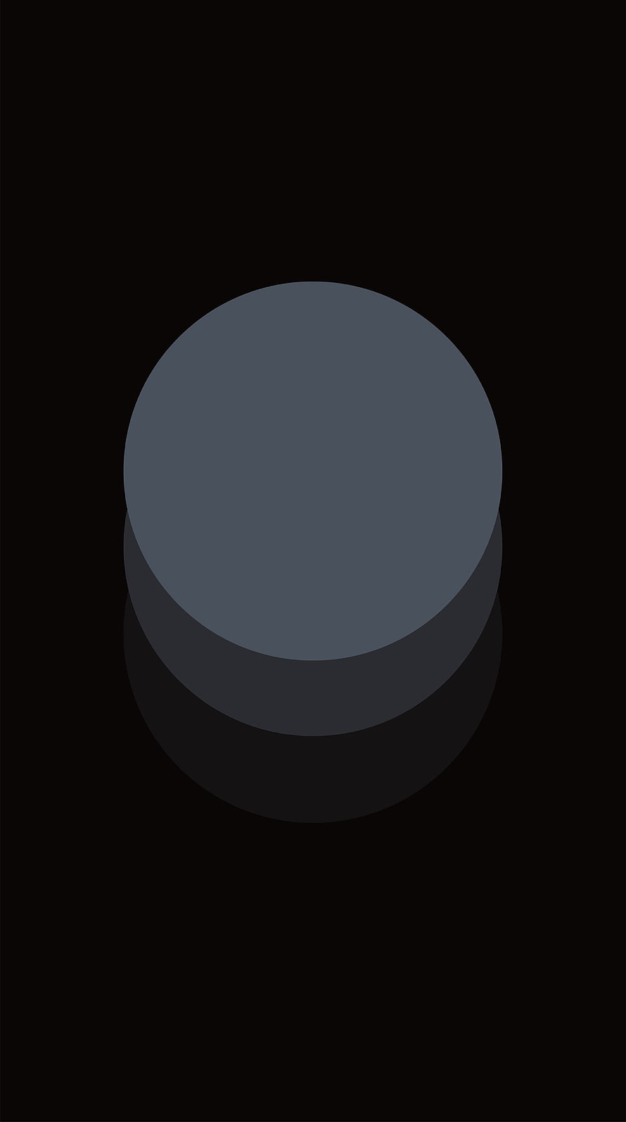 Minimalist 3D Dark Grey Cylinder on Black Background HD phone wallpaper