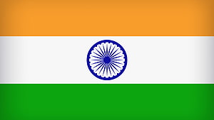Official Flag of India with Ashoka Chakra and Tricolor Bands HD wallpaper