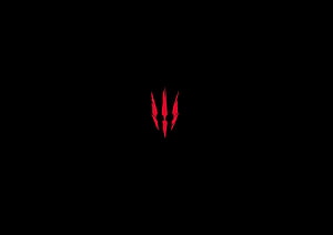Minimalist Red Skull Emblem on Black Background HD wallpaper