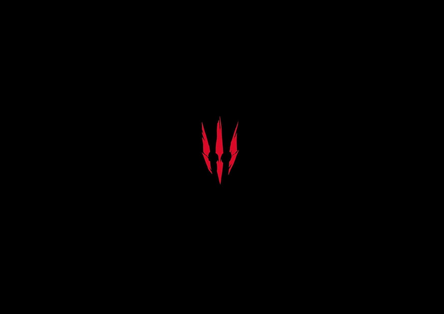 Minimalist Red Skull Emblem on Black Background HD wallpaper