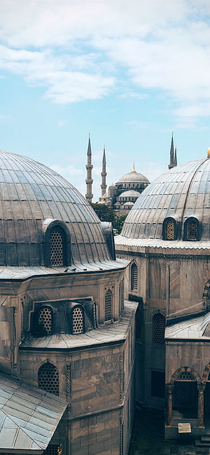 Ottoman Mosque Domes and Minarets in Istanbul Turkey HD phone wallpaper