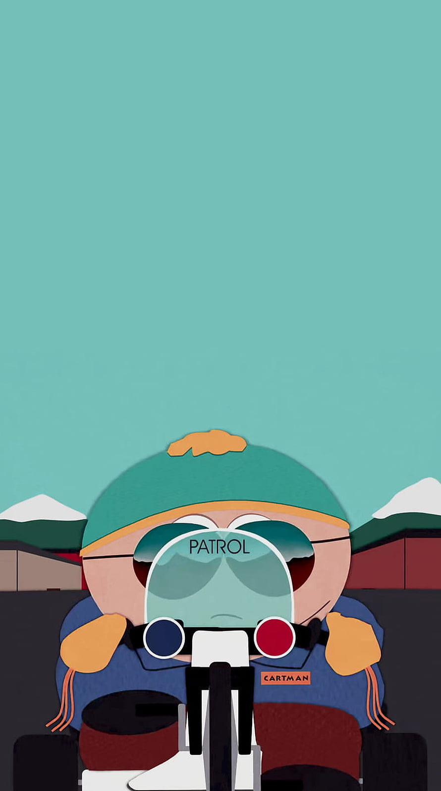 Eric Cartman in a Racing Car with a Green Beanie and Blue Jacket HD phone wallpaper
