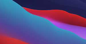 Vibrant Abstract Wave Wallpaper with Smooth Gradient Layers in Blue, Red, and Purple HD wallpaper