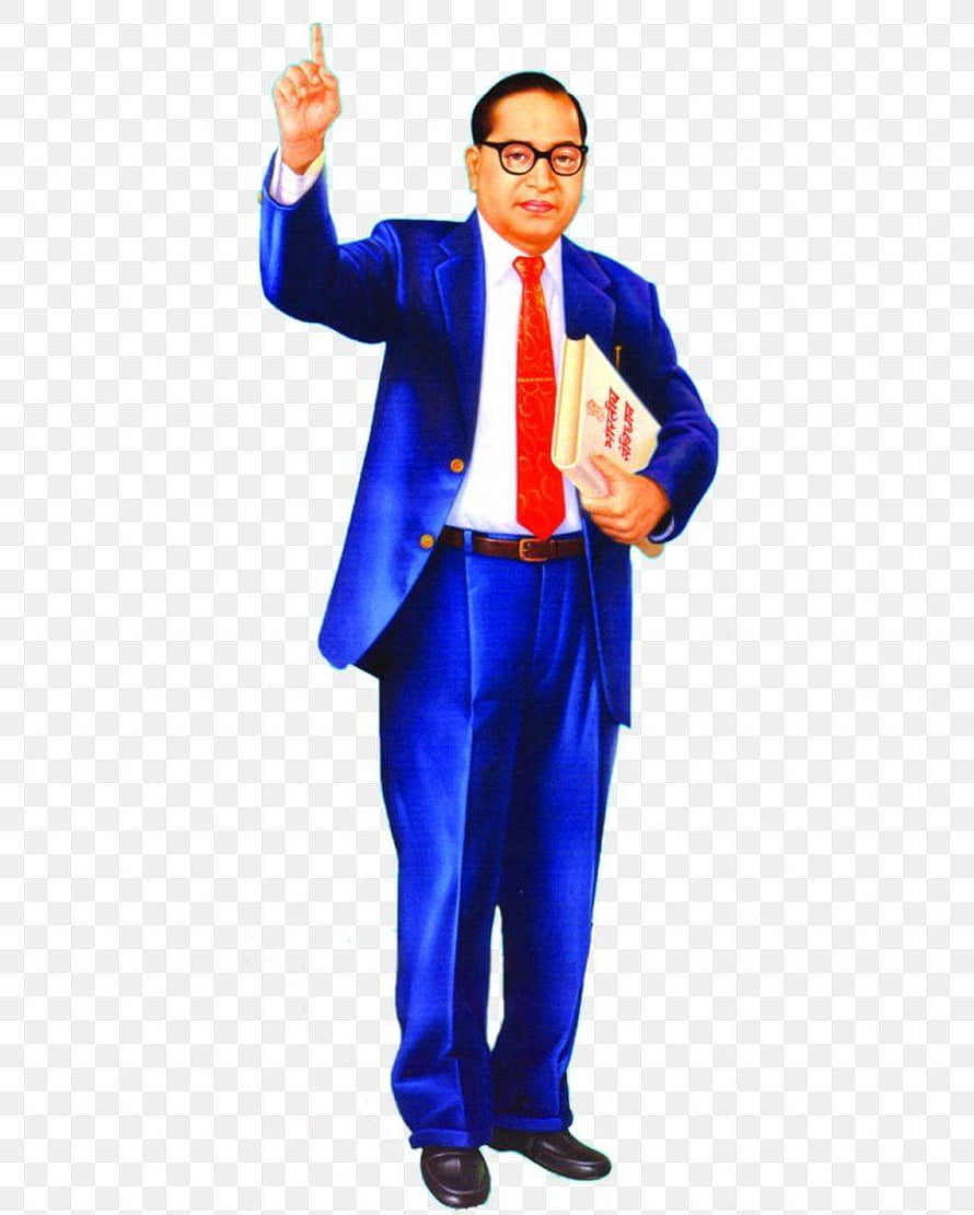 B. R. Ambedkar Portrait in Blue Suit with Red Tie and Book HD phone wallpaper