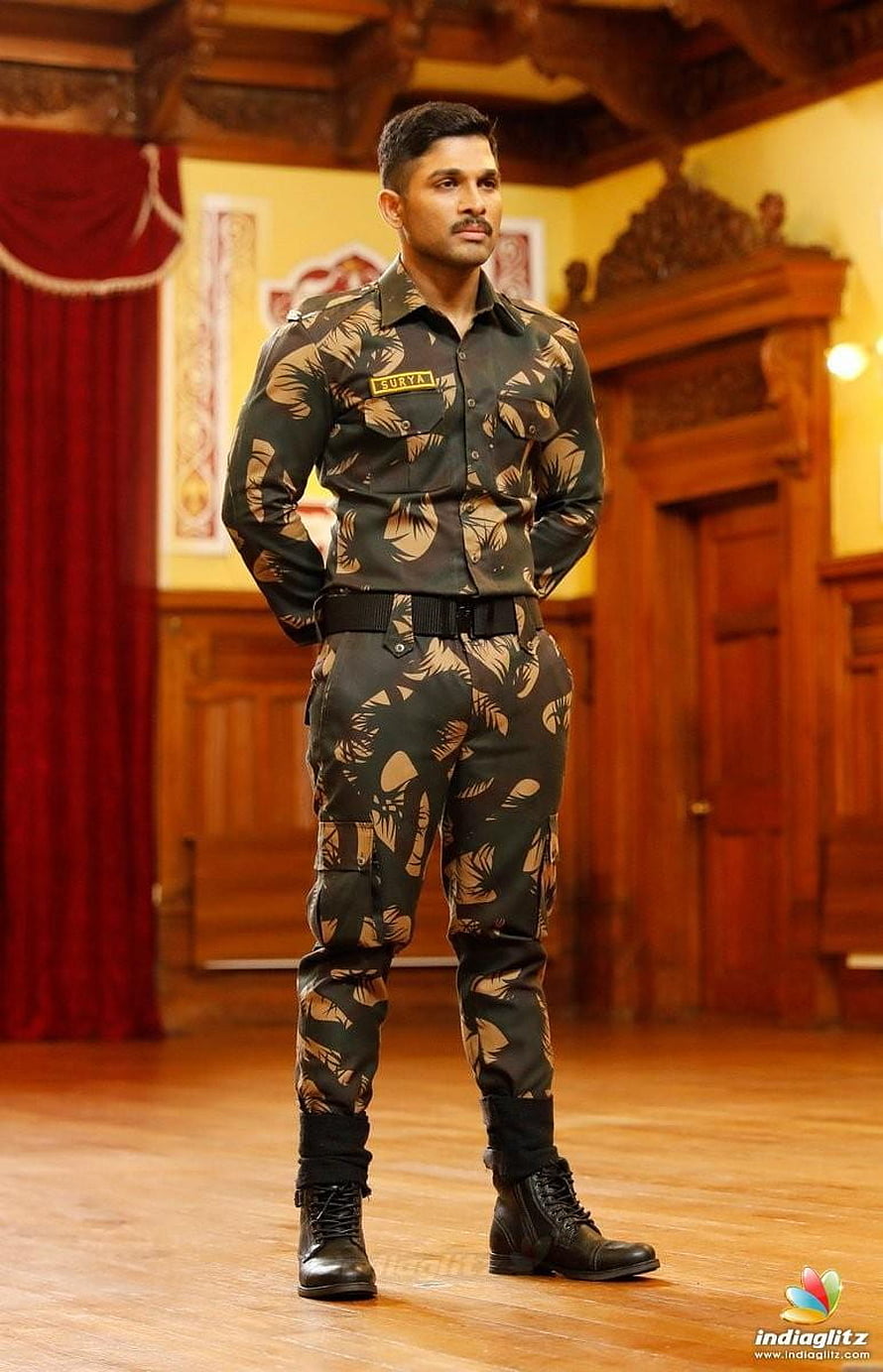 Allu Arjun in Military Camouflage Uniform with Tactical Boots HD phone wallpaper