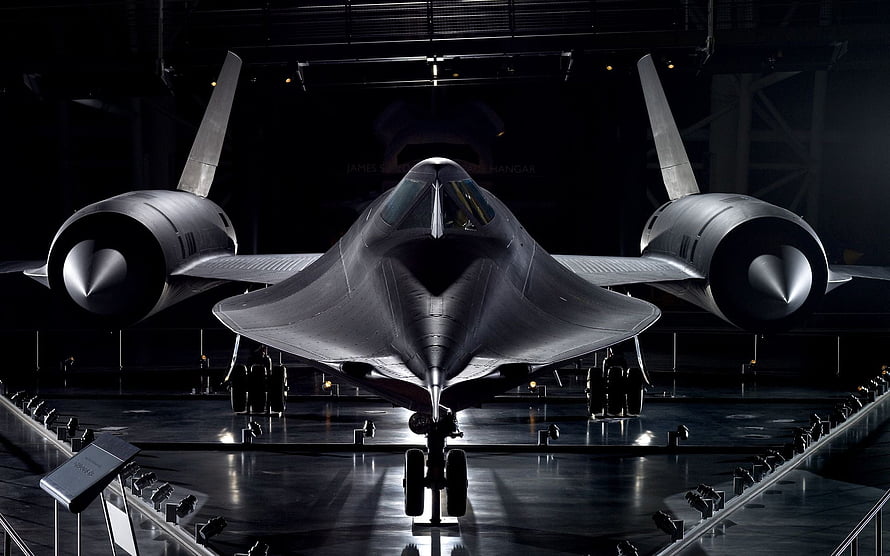 F-117 Nighthawk Stealth Fighter Front View in Hangar HD wallpaper