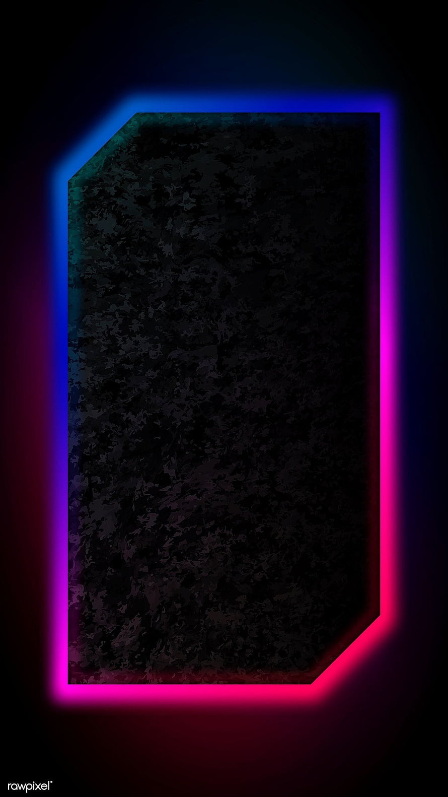 Dark Grunge Texture with Vibrant Pink and Blue Neon Border Frame HD phone wallpaper