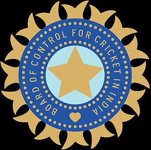 Board of Control for Cricket in India Emblem with Golden Star and Sunburst Design HD wallpaper